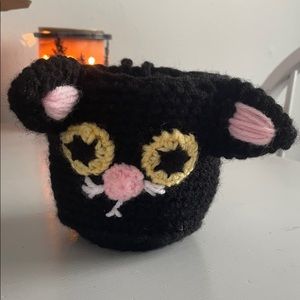 Cat potted plant holder